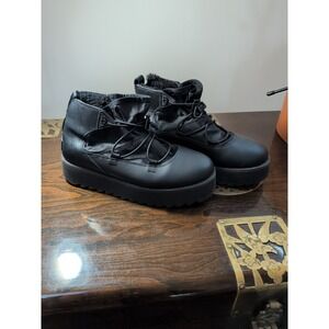 UGG Classic Rising Toggle Platform Boots Women's Size 8 Matte Black 1121620